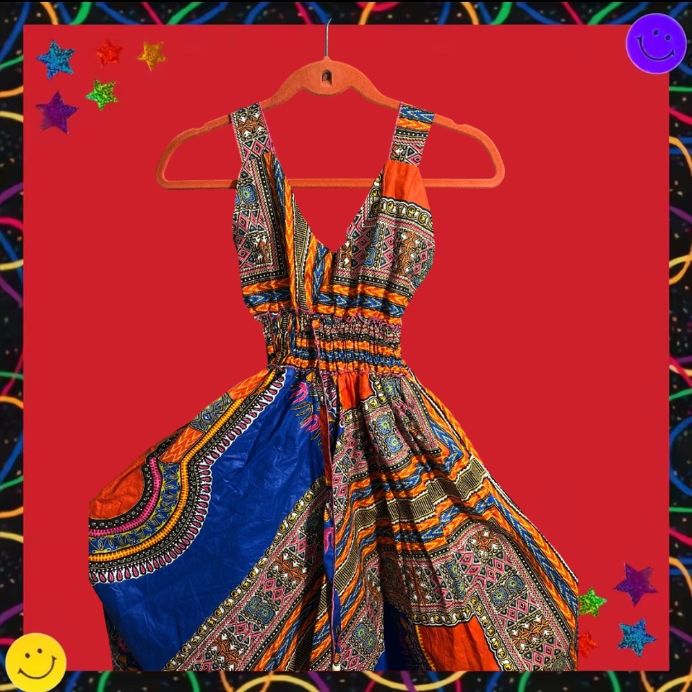 African print sun dress